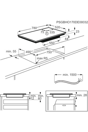 AEG IKE84471FB induction 78cm